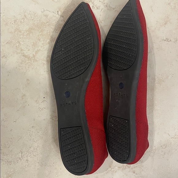 ROTHY'S THE POINT RED FLAT SHOES - Picture 7 of 7